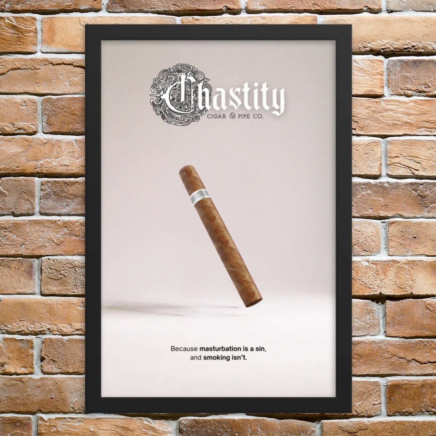 "Chastity Cigars" Framed Poster (12x18 inches)