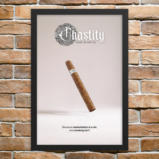 "Chastity Cigars" Framed Poster (12x18 inches)