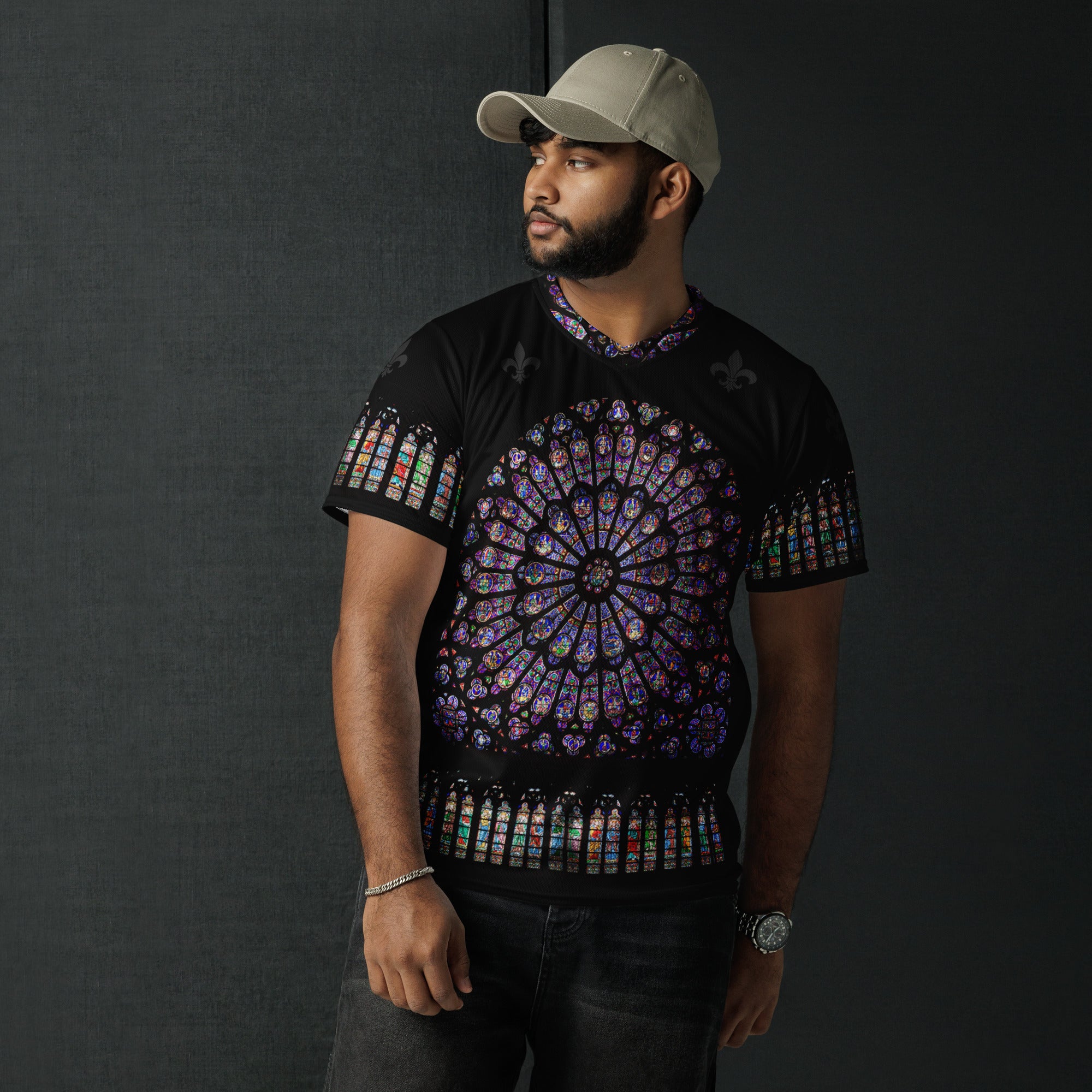 Rose Window Jersey High Gothic Casual Rose Window Jersey High Gothic Casual