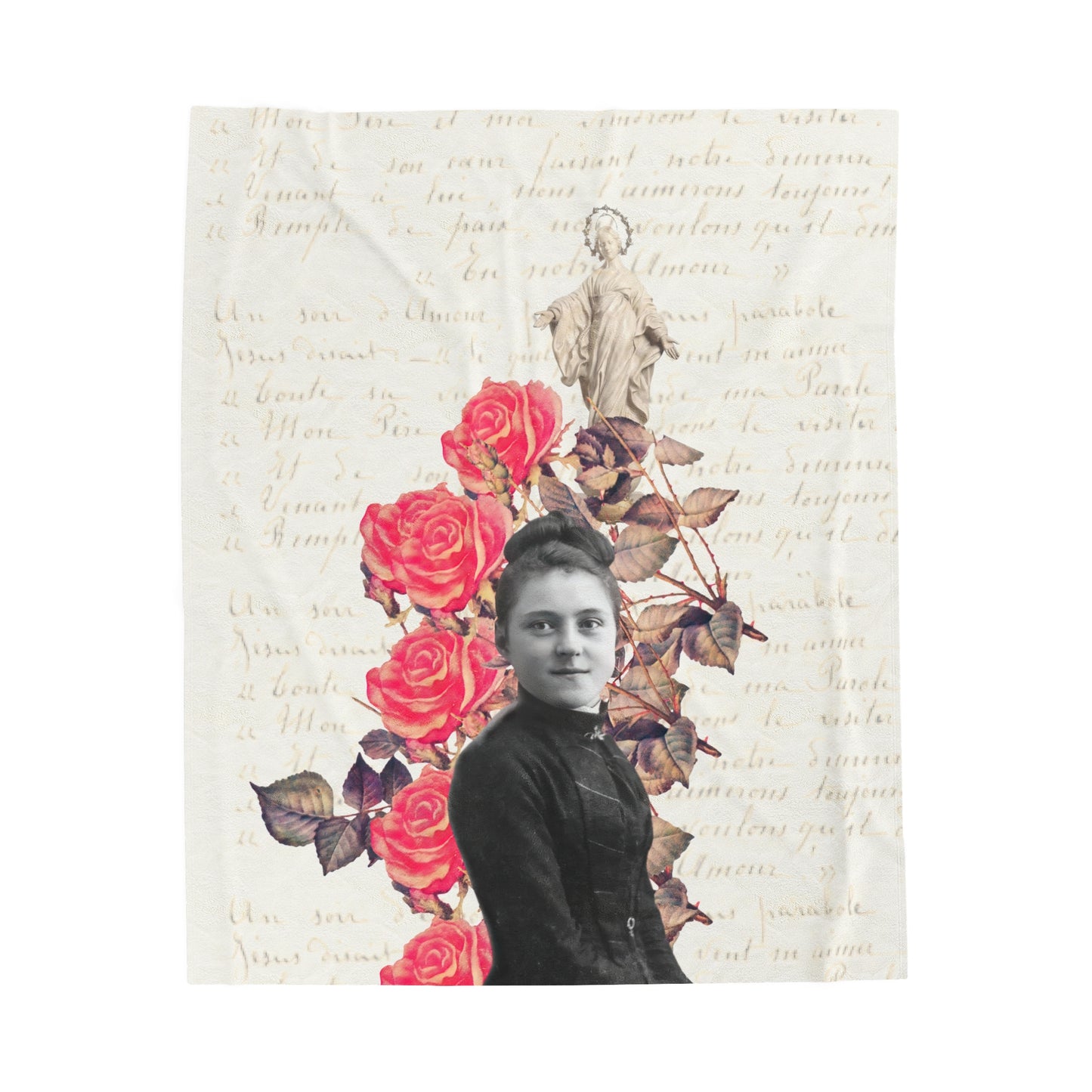 St. Therese Velveteen Plush Blanket