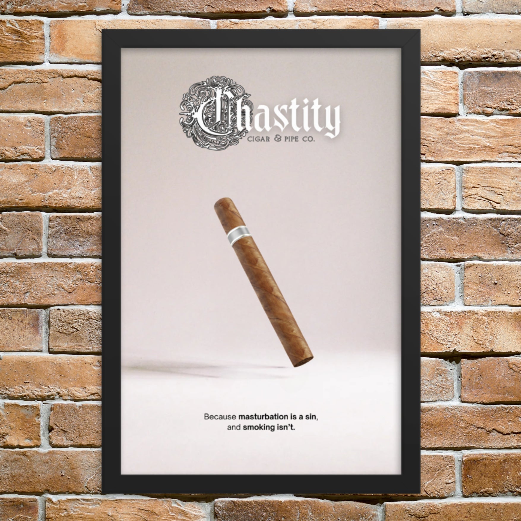"Chastity Cigars" Framed Poster (12x18 inches)