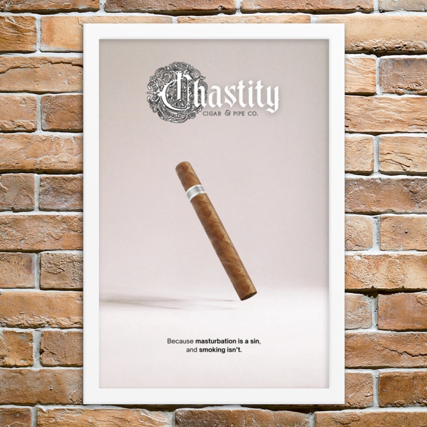 "Chastity Cigars" Framed Poster (12x18 inches)