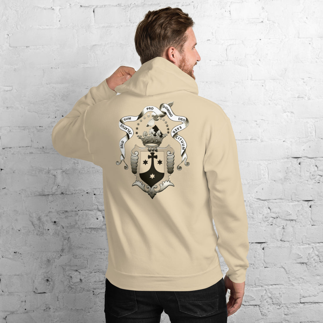 STC Carmelite Crest Hoodie (White or Tan)